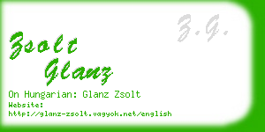 zsolt glanz business card